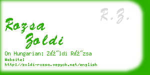 rozsa zoldi business card